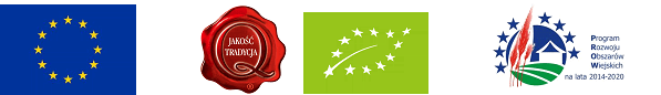 Logo Unia Europejska, Jakość Tradycja, Rolnictwo Ekologiczne, Program Rozwoju Obszarów Wiejskich