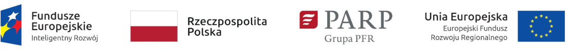 Logo Fundusze Europejskie, Rzeczpospolita polska, PARP - Grupa PFR, Unia Europejska
